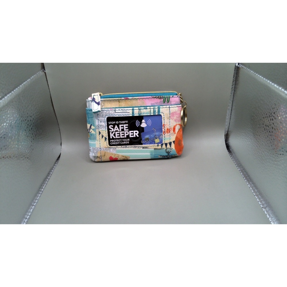 Safekeeper RFID Blocking Card Case Wallet Travel Print ID Window Key Ring New